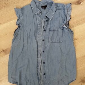 WHO WHAT WEAR denim shirt